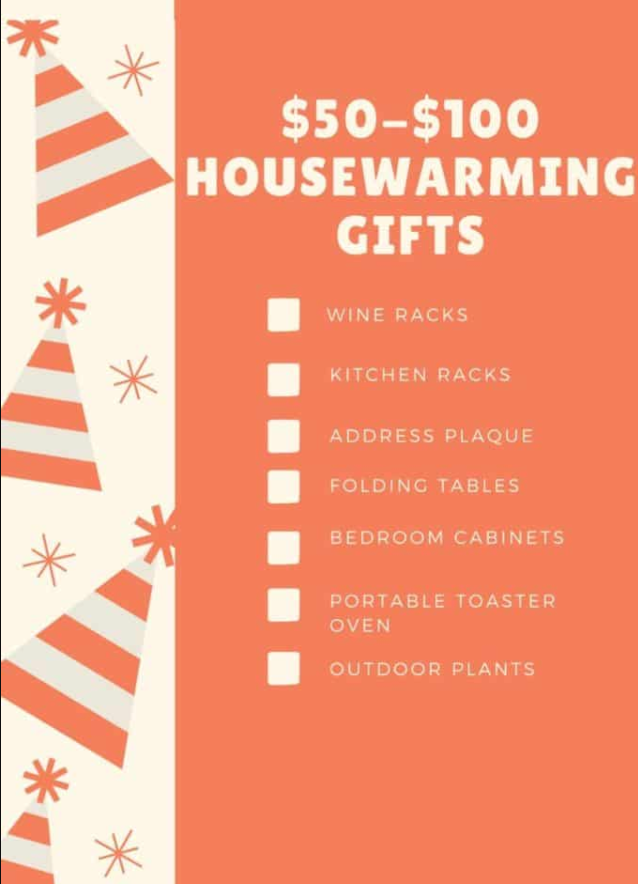 housewarming gifts under 50 and 100 dollars