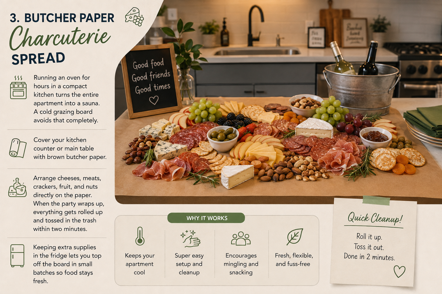 Butcher Paper Charcuterie Spread idea