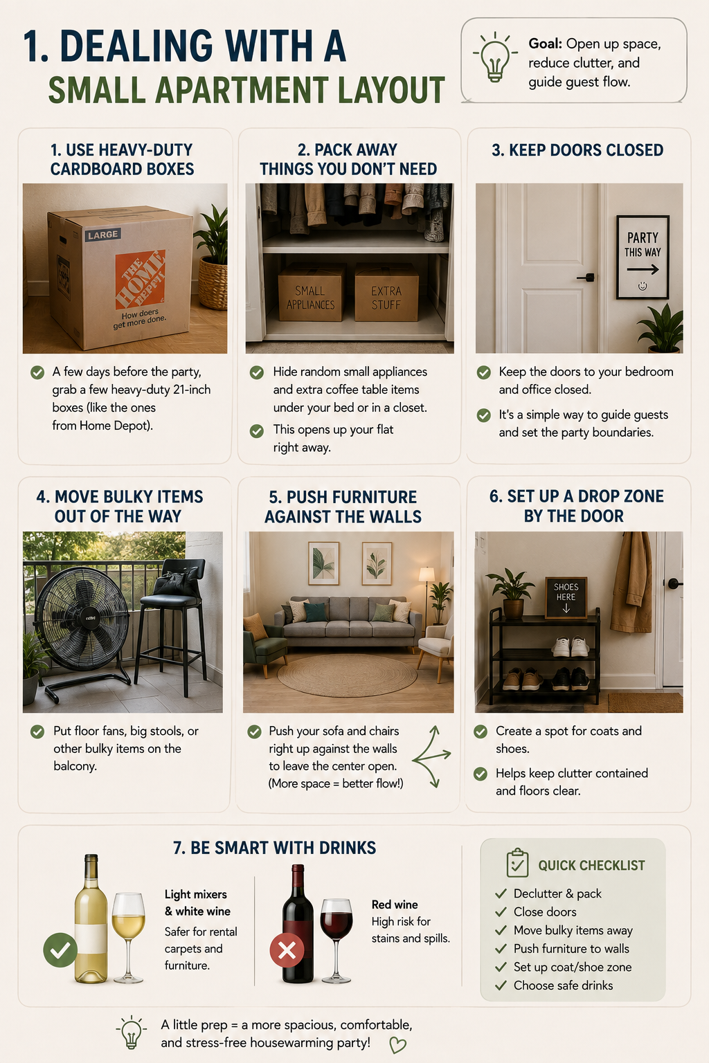 Dealing with a Small Apartment layout in housewarming