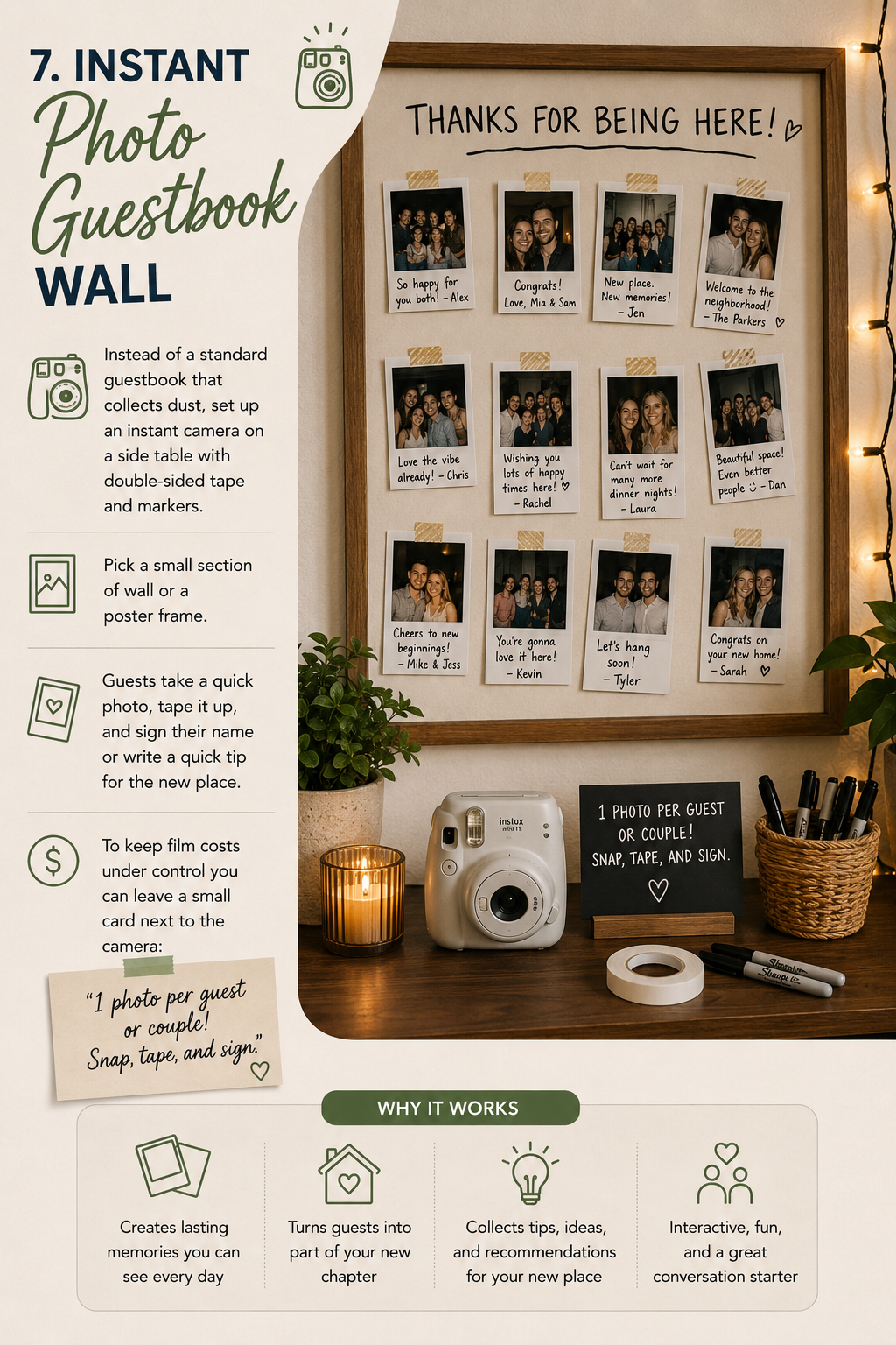 Instant Photo Guestbook Wall theme