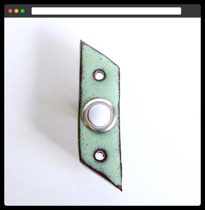 Gift-107 The Ceramic Parallelogram Doorbell Plate