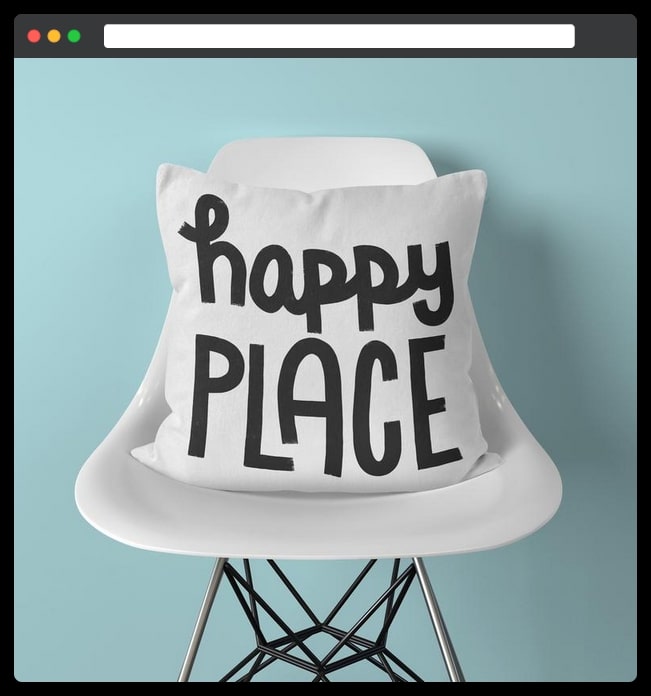 Gift-95 Happy Place Message Pillow