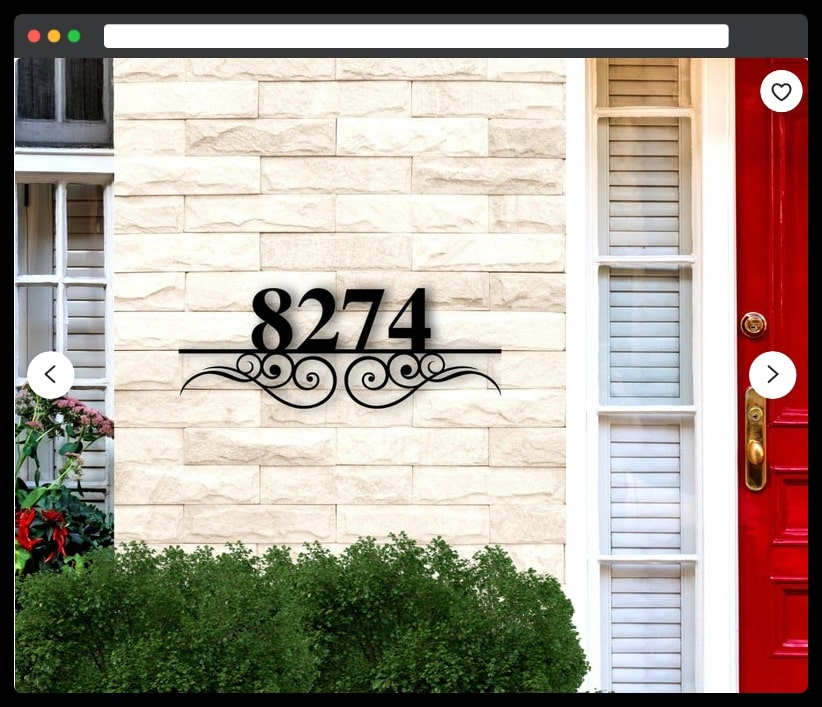 1.1 Address plaque - housewarming registry item