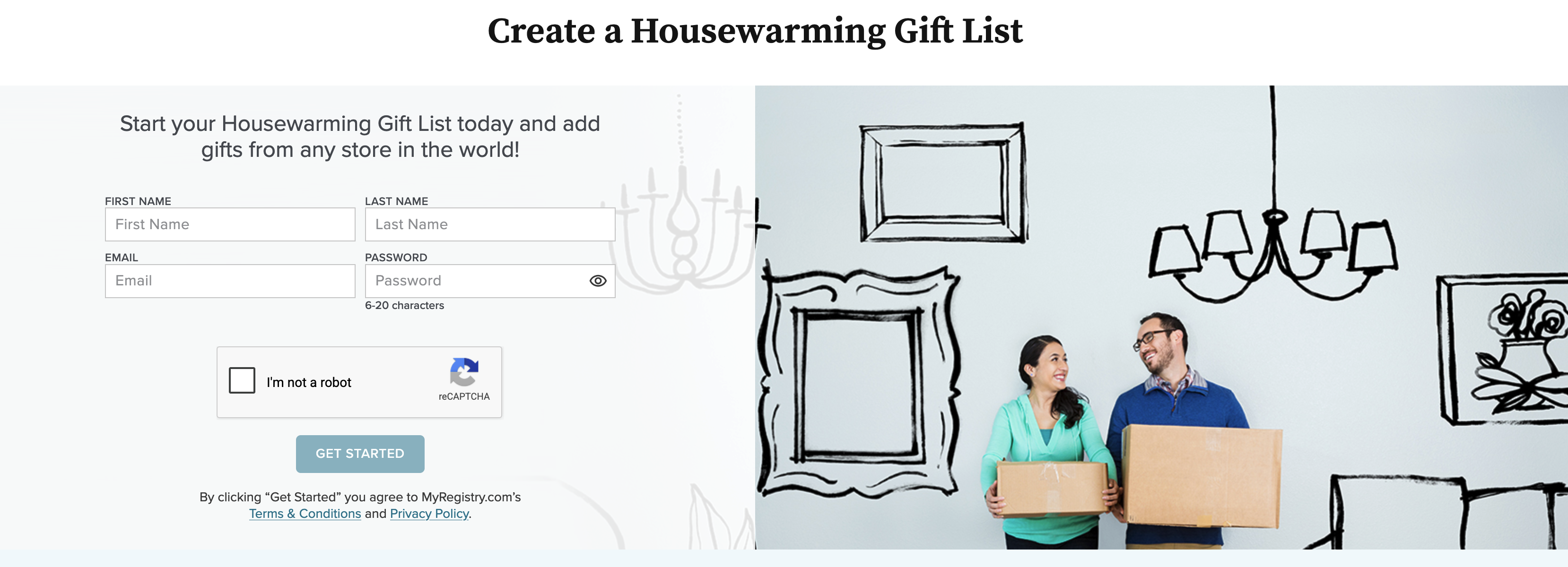 myregistry - a site to create a housewarming registry free of cost