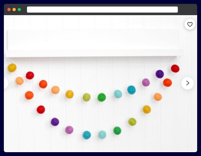 Rainbow POM POM Garland Banner