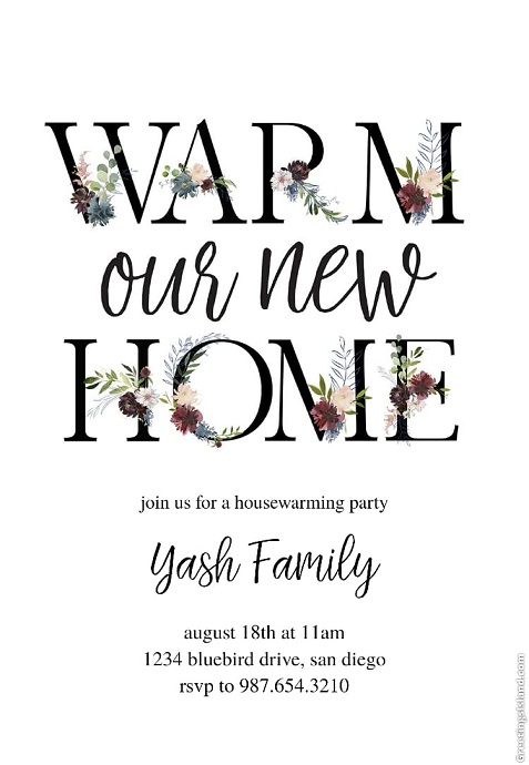 Housewarming Online Invitation created by Greetings Island Mobile App