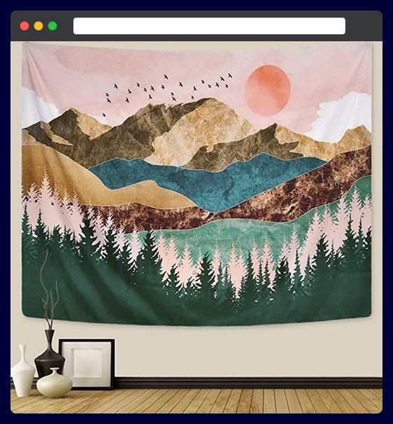 Mountain Tapestry - housewarming party favor guests