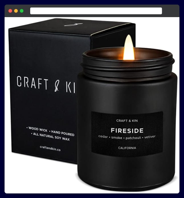 Smokey Fireside Scented Candle