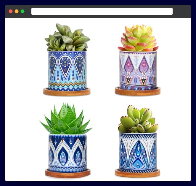 Succulent Pots, 3'' Small - set of 4
