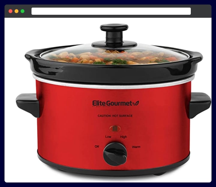 Elite Gourmet Electric Oval Slow Cooker