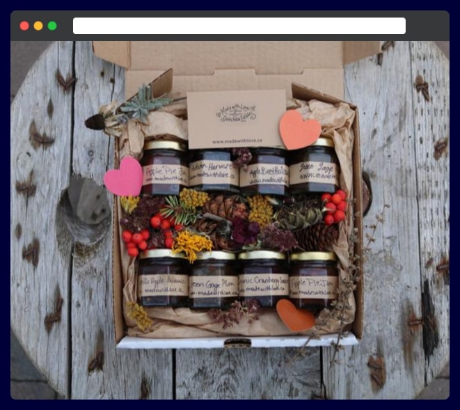Organic Fruit & Spice Preserves - Jams, Chutneys and Syrups -Gift basket